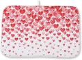 Valentines Dish Drying Mat 18x24 Inch Watercolor Red Pink Love Hearts Drying by DAFENA