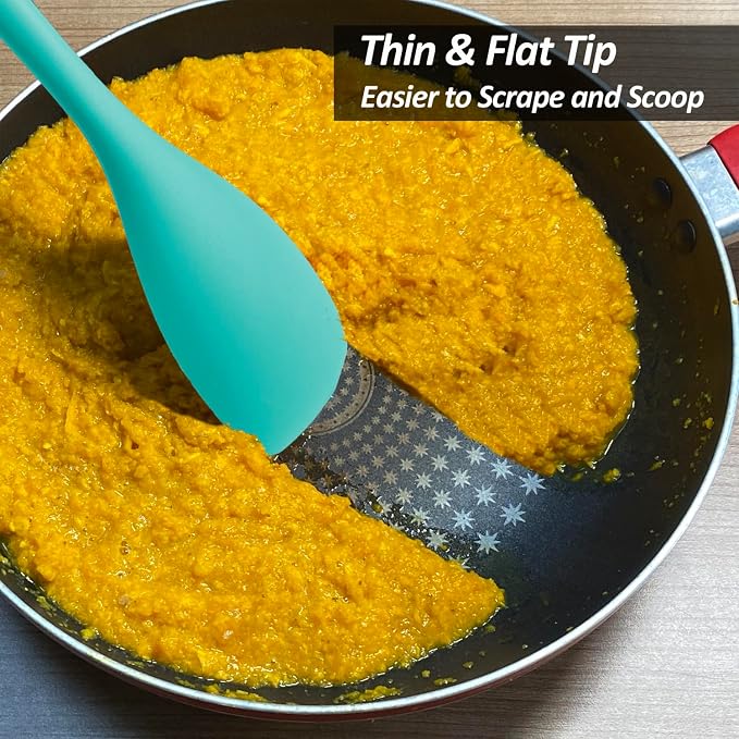 Upgrade Silicone Spatula Spoon Set, VOVOLY Heat Resistant Rubber Spoonula - Image 7