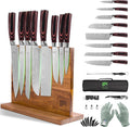 FULLHI 15pcs Japanese Knife Set by ExpertForPortableAndButcherKnifeSet
