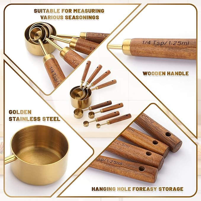 Premium Stainless Steel Measuring Cups and Spoons Set - Image 3