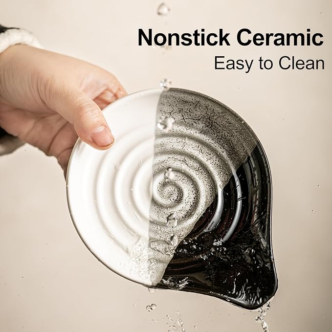 Large Ceramic Spoon Rest for Stove Top & Kitchen Counter, Heat-Resistant Spoon - Image 2