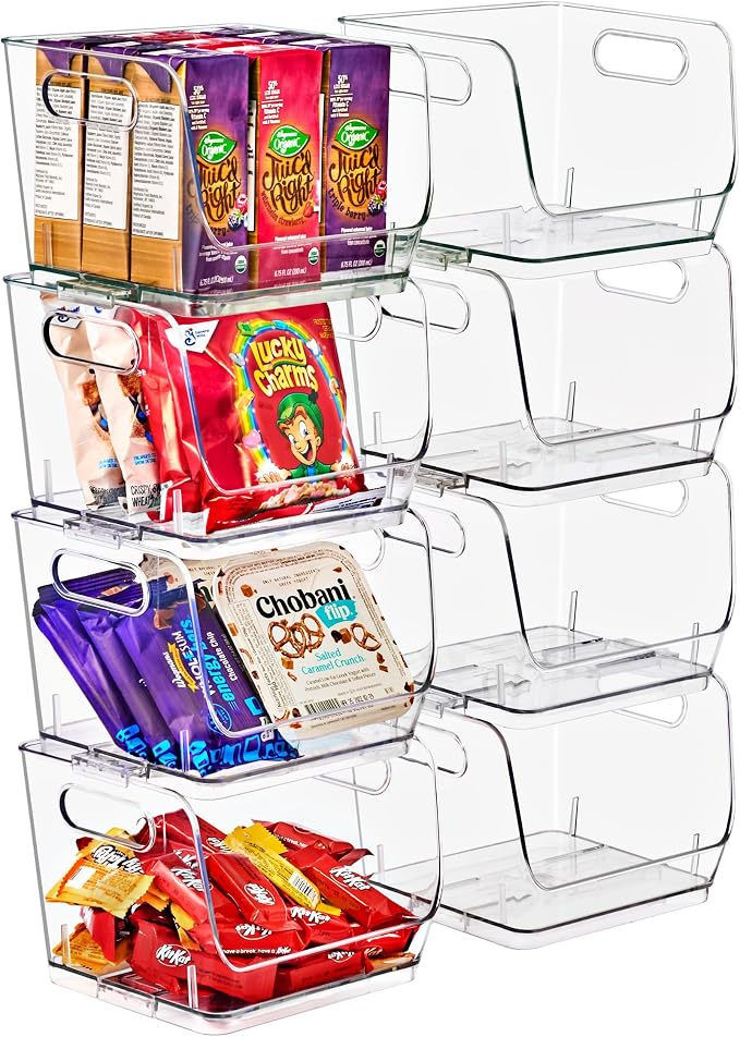 Sorbus Stackable Storage Bins Open Front, Pantry Bins - Image 8