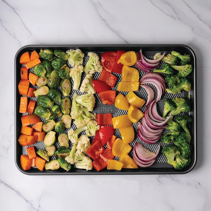 Baker's Secret Baking Sheet Pan Set, 3x Cookie Sheets - Image 9