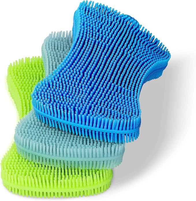 Geloo.Silicone Sponge Dish Brush, Double Sided Cleaning Brush by Geloo