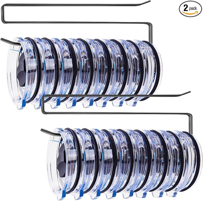 2 Pack Tumbler Lid Organizer, Versatile Cup & Water Bottle Lid Holder, Upgraded by Unknown