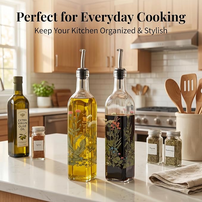 Topadorn 17 oz Olive Oil Dispenser Bottle Set - Image 2
