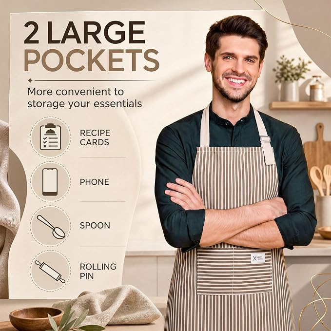 Janmercy 24 Pcs Aprons for Women Men - Image 3