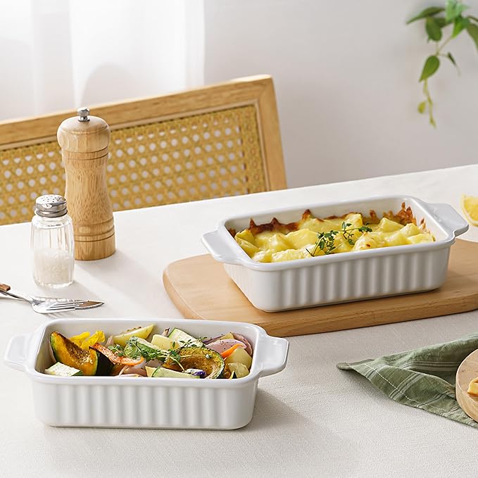 Small Casserole Dishes for Oven - 30 Oz Ceramic Baking Dish - 9x5 Rectangular - Image 4
