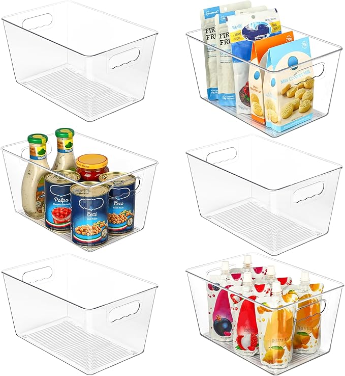 Vtopmart Clear Plastic Storage Bins, Countertops, Freezer Organization and by Vtopmart