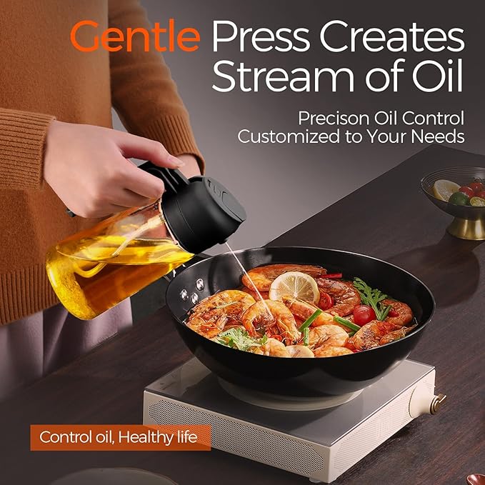 YARRAMATE Olive Oil Dispenser, 2 in 1 Oil Sprayer - Image 4