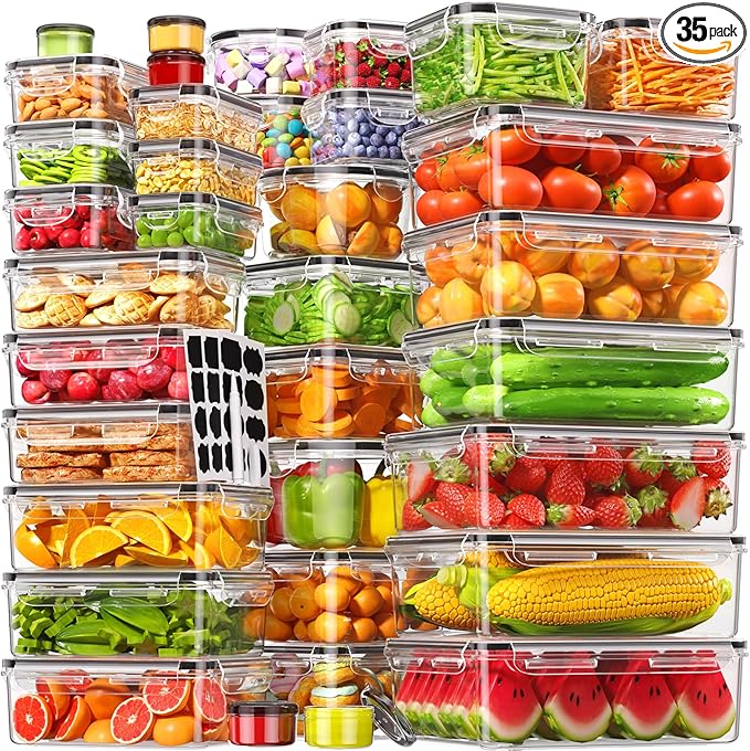 70 PCS Food Storage Containers by Canfanni
