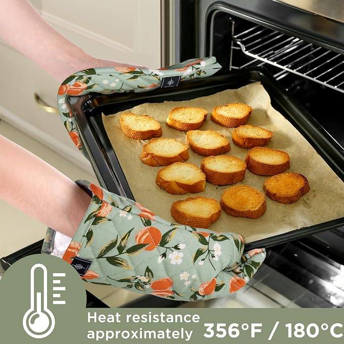 BONTHEE Oven Gloves Heat Resistant Potholder Set Oven Gloves - Image 3