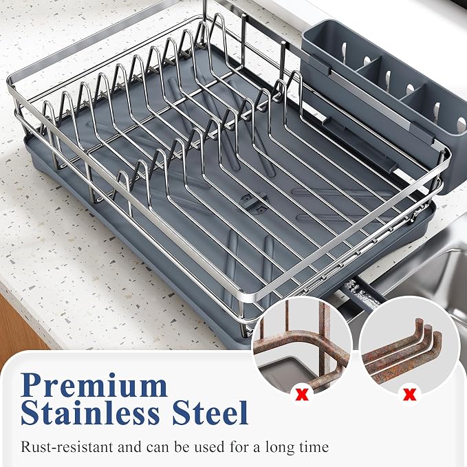 SNTD Dish Drying Rack for Kitchen Counter - Image 6