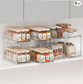 Yieach 4 Pack 2 Tier Vertical Spice Rack Pull Out, 10.4'' Deep Narrow Slide Out by Yieach