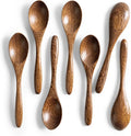 7 PCS Small Wooden Spoons, 5.8 Inch Honey Spoons by HEFILD