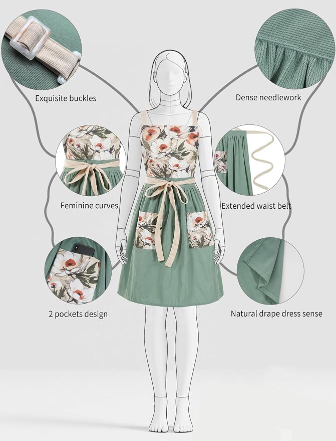 Pinknoke Vintage Pinafore Apron Dress - Image 4
