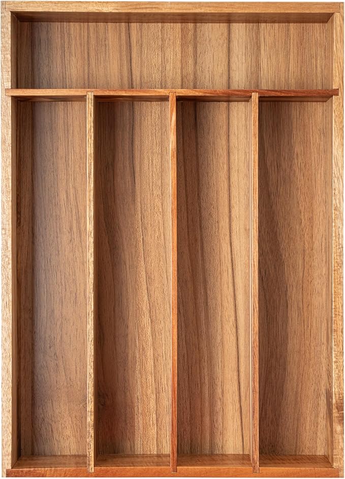 Besilord Silverware Organizer Kitchen Drawer Organizer Utensil Organizer Acacia by Besilord