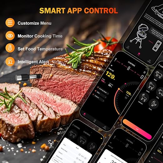 Meat Thermometer Wireless, 800FT Bluetooth Digital Thermometer - Image 2
