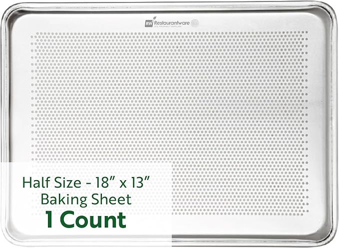 Restaurantware 1 Perforated Bakery Sheet Pan, 18 x 13 Inch Industrial Baking by Restaurantware