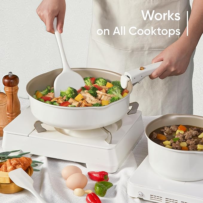 CAROTE 19 Pcs Pots and Pans Set, Nonstick Cookware Sets - Image 6
