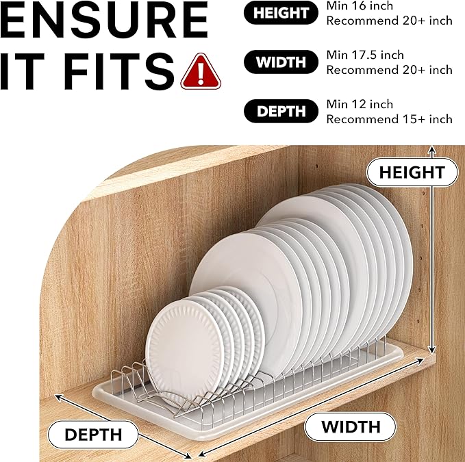 Simple Houseware Stainless Steel Plate Drying Rack - Image 5