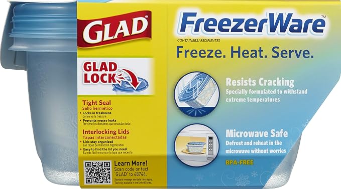 Glad GladWare FreezerWare Food Storage Containers - Image 3