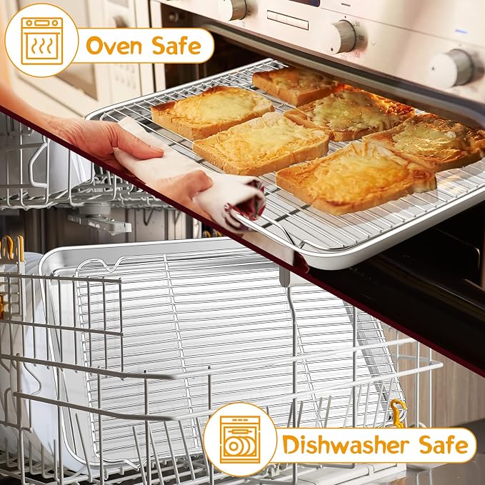 P&P CHEF 17.5 Inch Stainless Steel Baking Sheet - Image 4