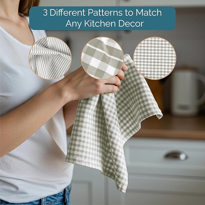 Casa Platino Hand Towels for Kitchen Set of 6 – 100% Cotton 18"x28" Kitchen - Image 6
