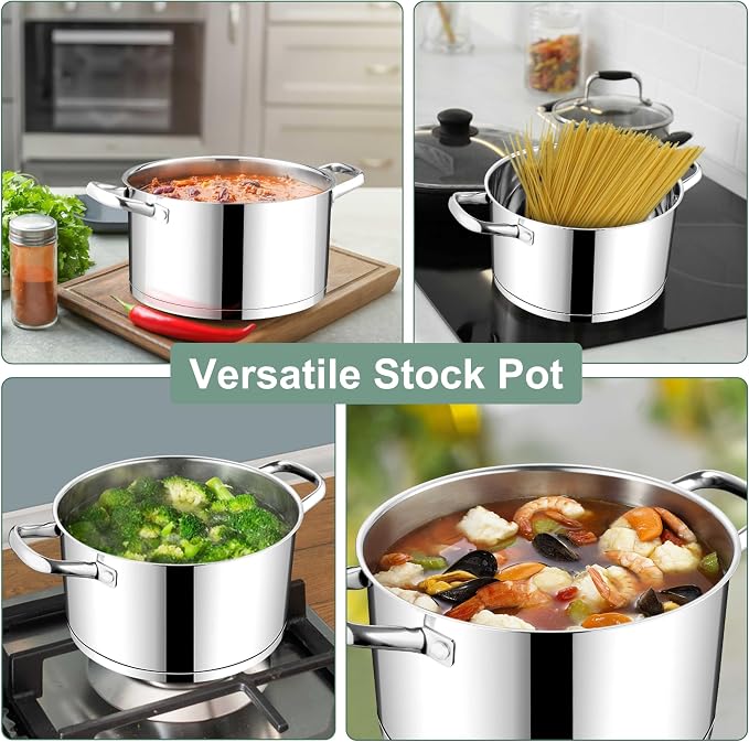 E-far Stainless Steel Stockpot, 5 Quart Pot - Image 6