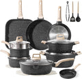 CAROTE 26Pcs Pots and Pans Set, Nonstick Cookware Sets, Granite Induction by CAROTE