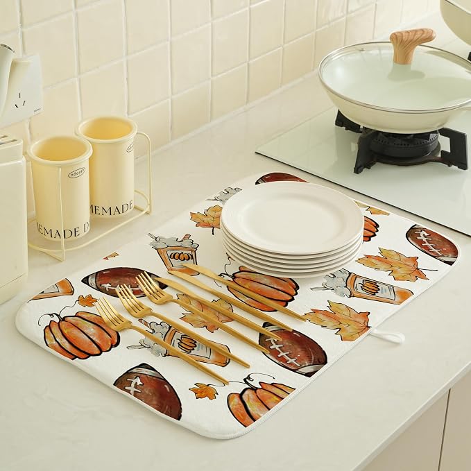 Fall Dish Drying Mat 18x24 Inches - Image 5