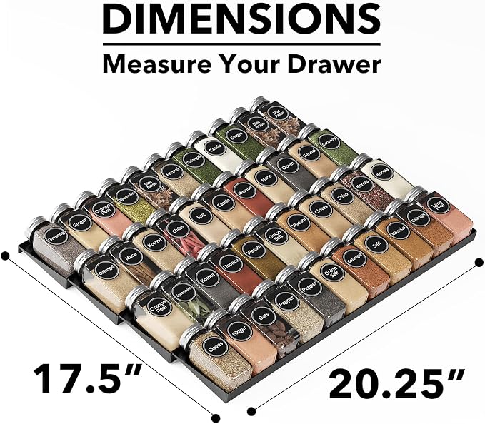 SpaceAid Spice Drawer Organizer - Image 4