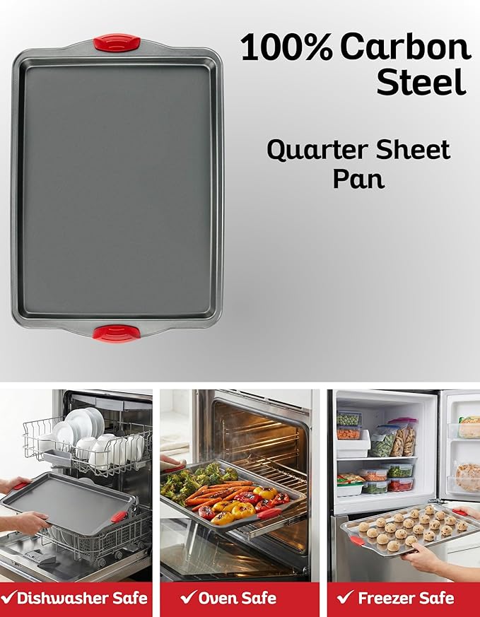 Boxiki Kitchen Nonstick Baking Sheet Pan – Heavy-Gauge Carbon Steel, and - Image 7