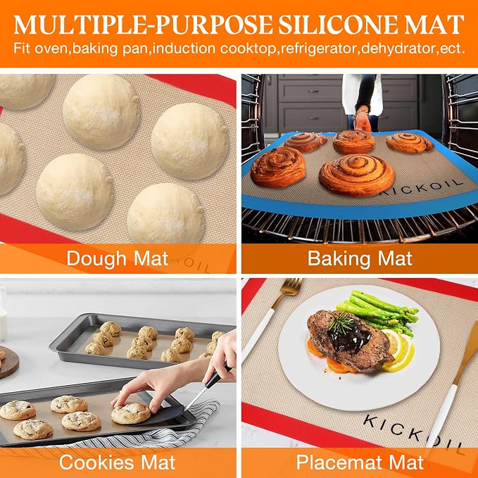 Silicone Baking Mats Quarter Sheet 3 Pack - Image 6