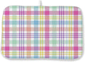 Easter Checkered Dish Drying Mat 18x24 Inch Colorful Buffalo Plaid Drying Mat by DAFENA