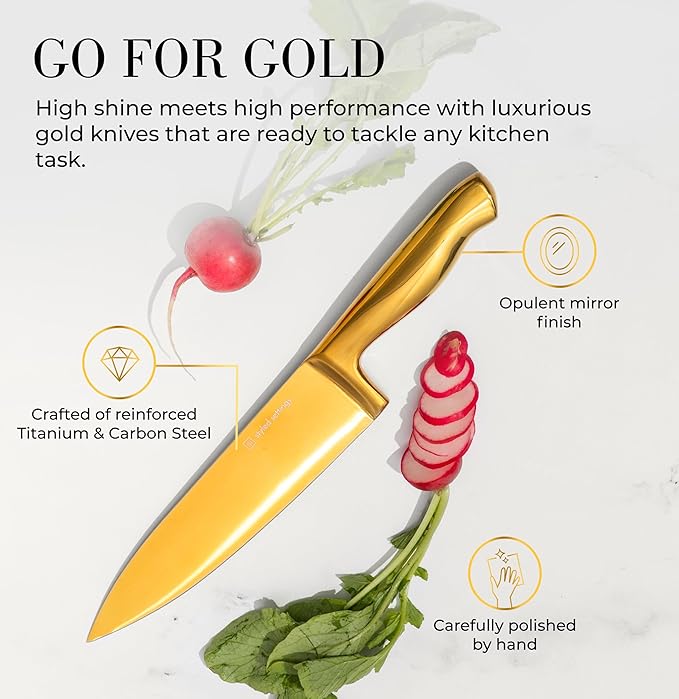 STYLED SETTINGS White and Gold Knife Set - Image 5