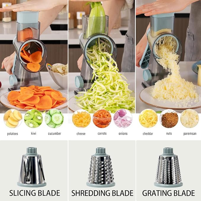 Cheese Grater Hand Crank Rotary Vegetables Shredder - Image 3