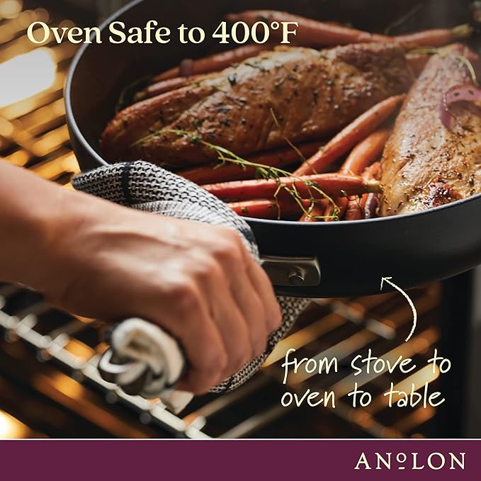 Anolon Advanced Home Hard Anodized Nonstick Frying Pan, 8.5 Inch – Small Non - Image 5