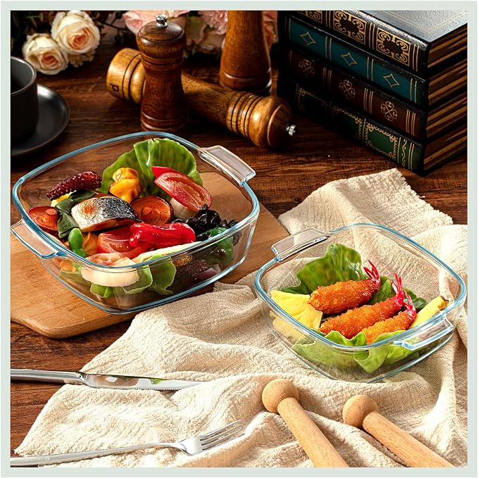 Maxcheck 2 Pieces Glass Casserole Dish - Image 5