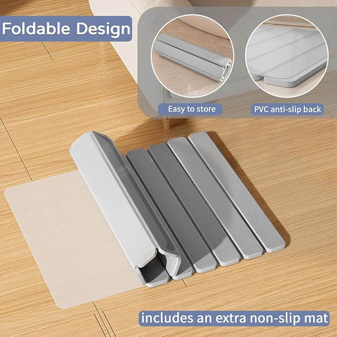 Foldable Stone Bath Mat, Quick Dry Stone Drying Mats - Image 5