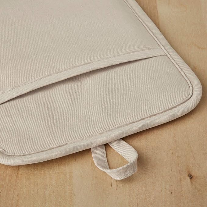 KitchenAid Ribbed Soft Silicone Pot Holder 2-Pack Set, Milkshake Tan - Image 3