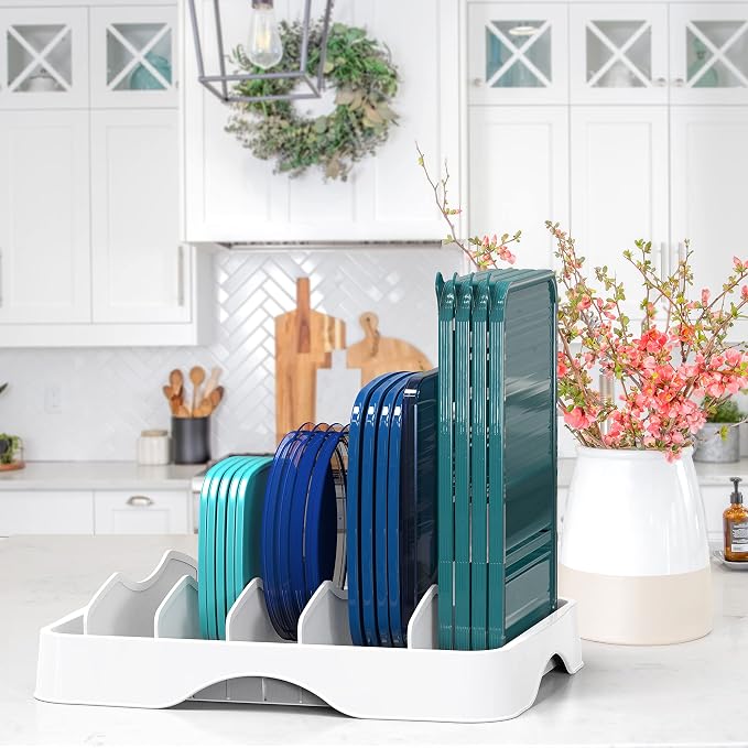 Simple Houseware Food Container Lids Storage Organizer - Image 2
