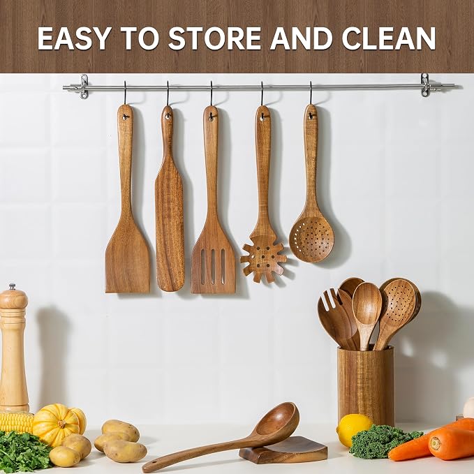 Wooden Utensil Set 12 PCS - Image 9