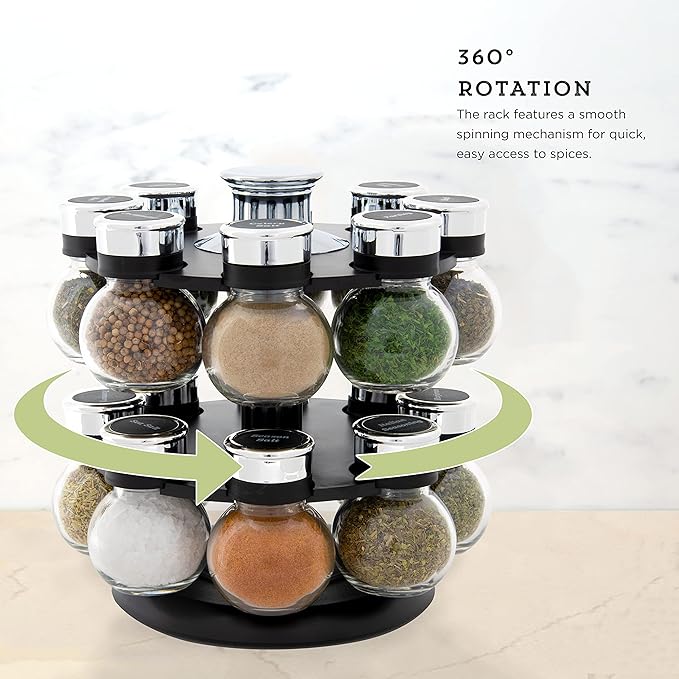 Kamenstein Ellington 16 Jar Revolving Spice Rack - Image 3