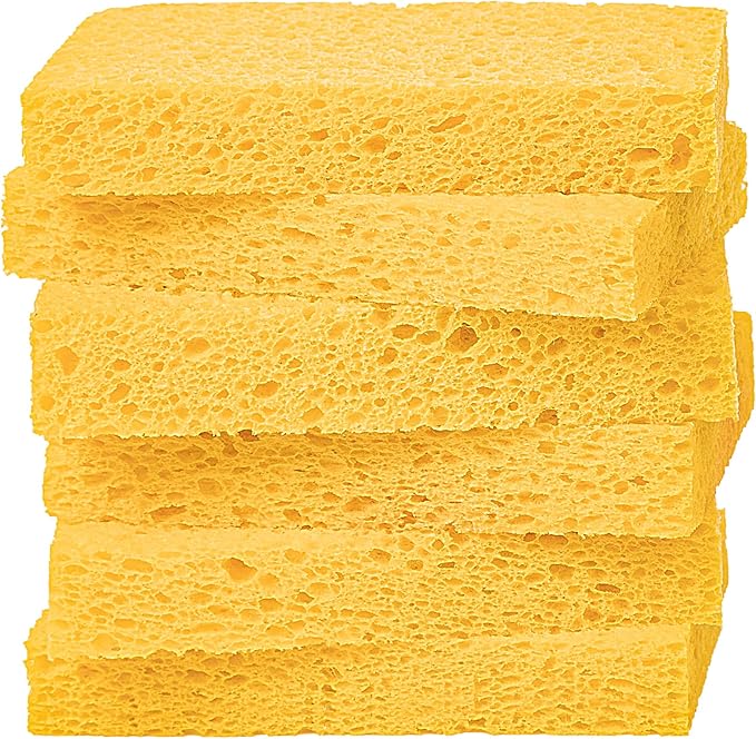 Cellulose Sponges, Heavy Duty Scrub Kitchen Sponge, Clean Tough Messes Without by ARCLIBER