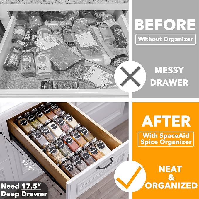 SpaceAid Spice Drawer Organizer - Image 2