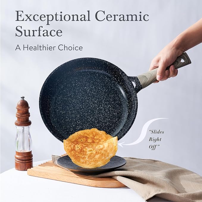 Pots and Pans Set Non Stick Non-Toxic 22 Pcs Ceramic Cookware Sets Nonstick - Image 7