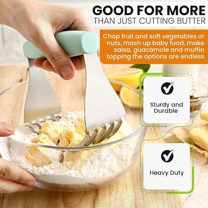 Spring Chef XL Dough Blender For Baking, Heavy Duty Manual Dough Mixer - Image 5