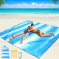WIWIGO Beach Blanket Waterproof Sandproof Beach Mat 79" X 83"/10'x9'for 2-8 by WIWIGO