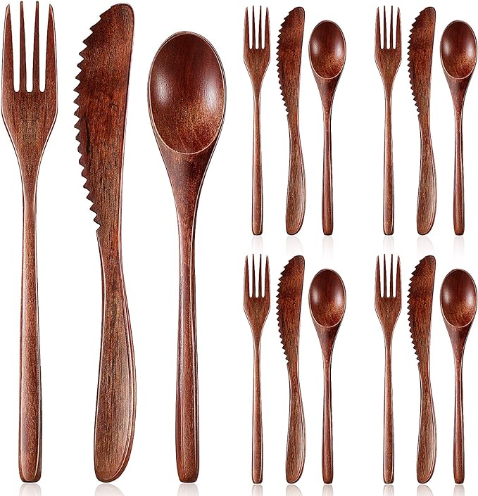 Geiserailie 12 Pcs Wooden Utensils by Geiserailie